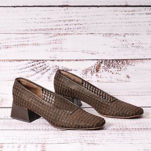 Via Spiga, Brown Mesh Heel Shoe, 1.5" Heel, Size 6.5